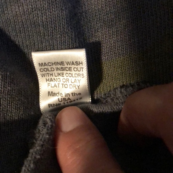 Monrow camouflage and charcoal long sleeve top - Picture 5 of 5